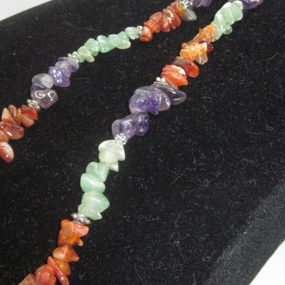 Multi Colored Bead Choker Necklace - Picture 2 of 3